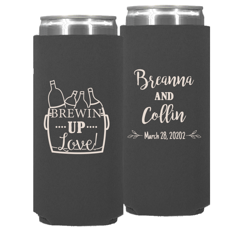 Wedding - Brewing Up Love - Neoprene Slim Can 063