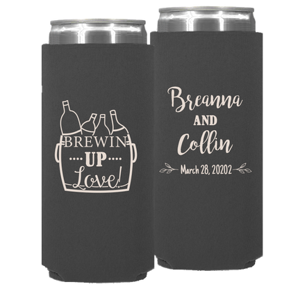 Wedding - Brewing Up Love - Neoprene Slim Can 063