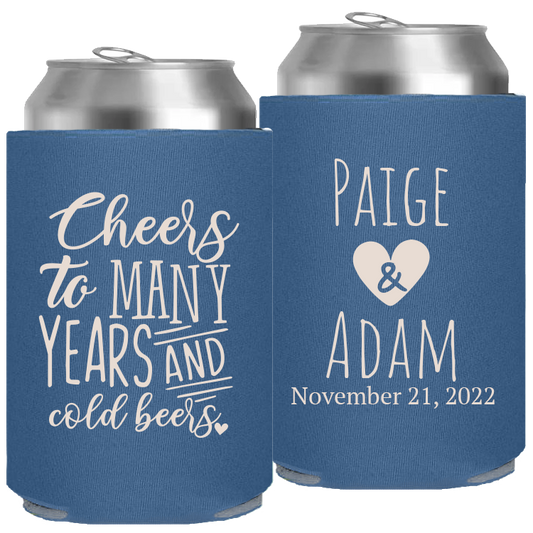 Wedding - Cheers To Many Years And Cold Beers W/Heart - Foam Can 065