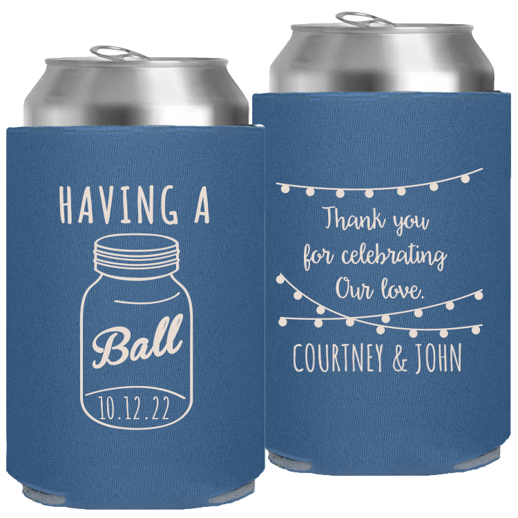 Wedding - Having A Ball Mason Jar Names - Foam Can 078