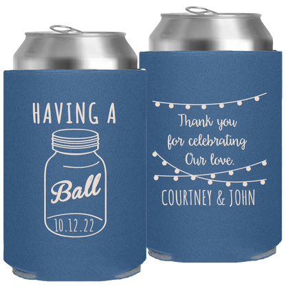 Wedding - Having A Ball Mason Jar Names - Foam Can 078