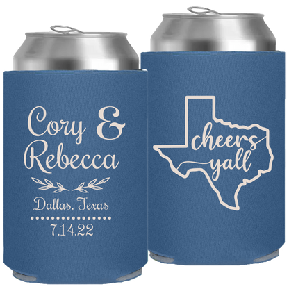 Wedding - Cheers Yall With Texas State - Foam Can 079