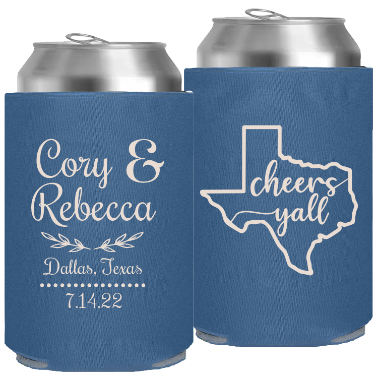 Wedding - Cheers Yall With Texas State - Foam Can 079