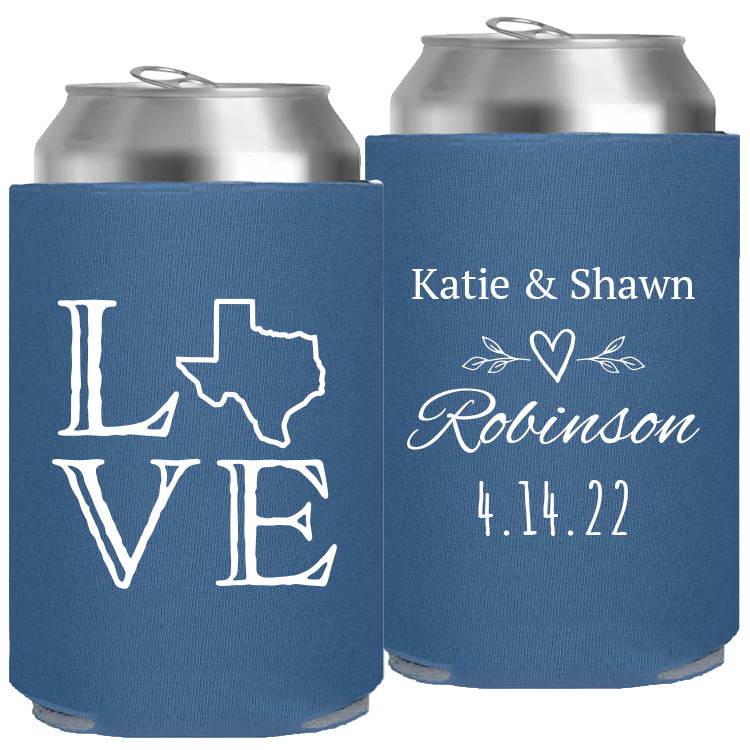 Wedding - Love With Texas State Names - Foam Can 094