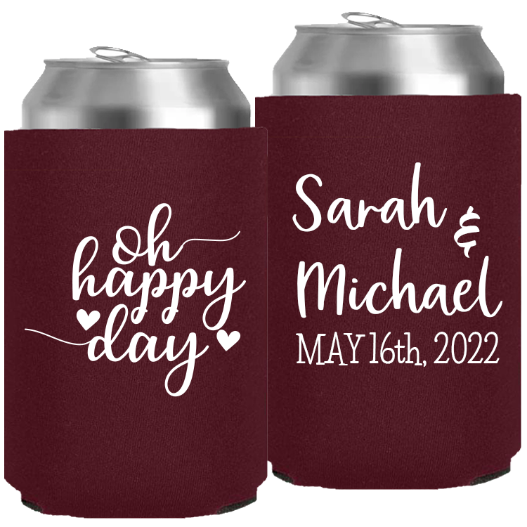 Wedding - Oh Happy Day - Neoprene Can 097