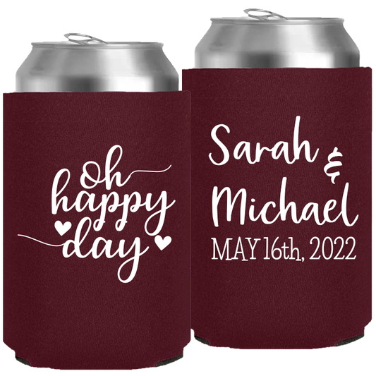 Wedding - Oh Happy Day - Neoprene Can 097