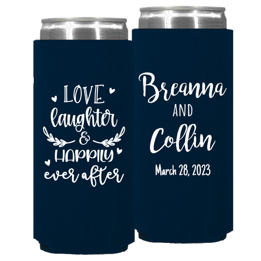 Wedding - Love Laughter And Happily Ever After - Foam Slim Can 099