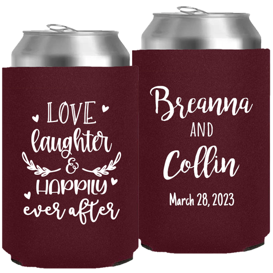 Wedding - Love Laughter And Happily Ever After - Neoprene Can 099